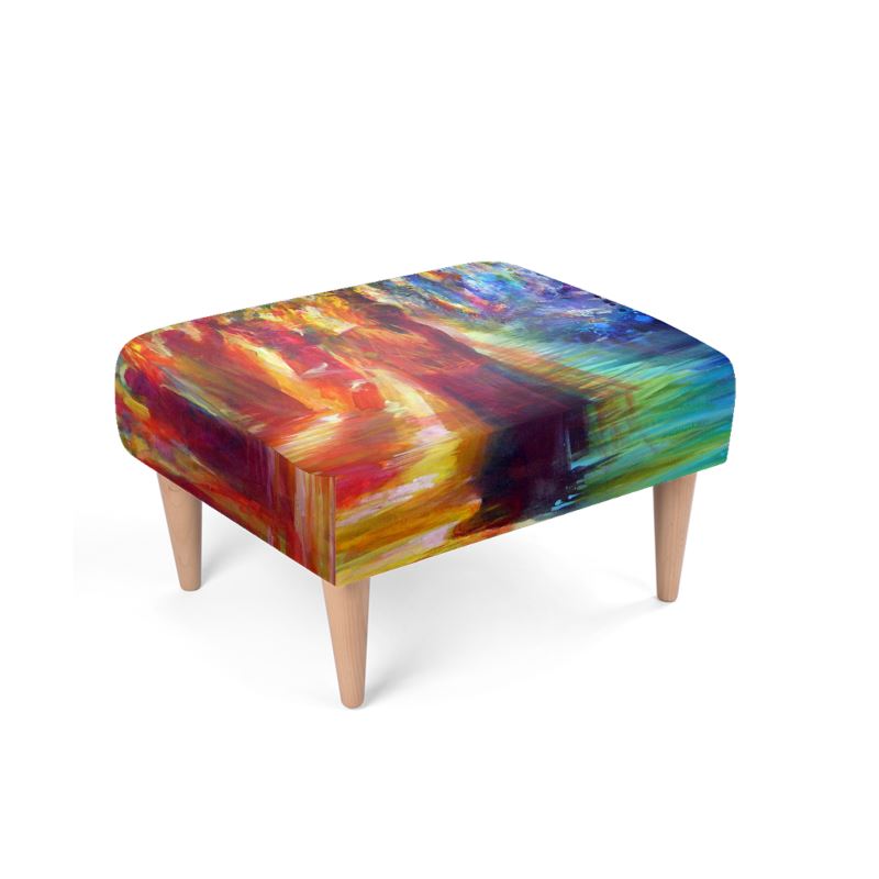 Bespoke Footstools| "Rainbow Dance" by Yoram Raanan