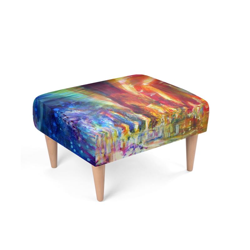 Bespoke Footstools| "Rainbow Dance" by Yoram Raanan