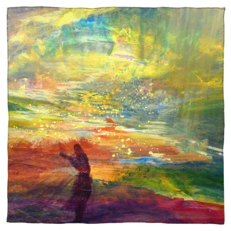 100% Silk Scarf  | "The Dance of Life" by Yoram Raanan