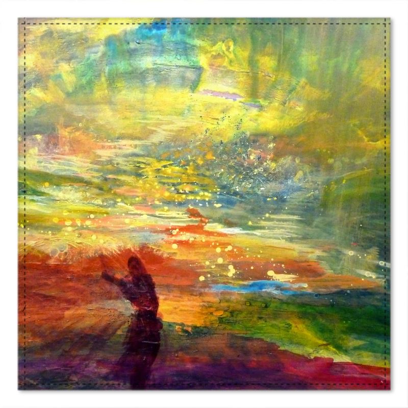 100% Silk Scarf  | "The Dance of Life" by Yoram Raanan