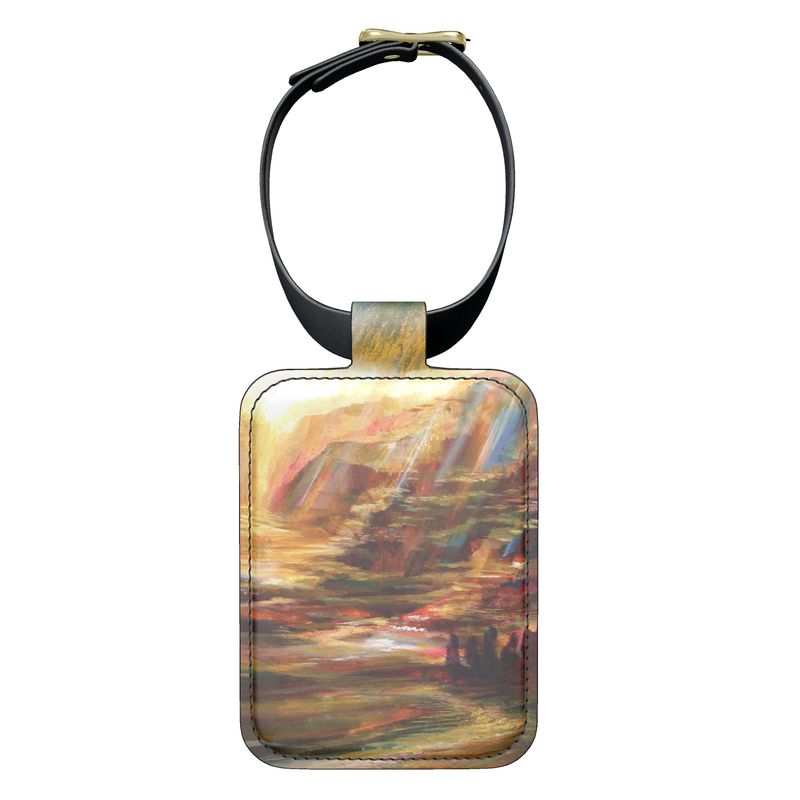 Leather Luggage Tags | "On the Way to Sinai" by Yoram Raanan