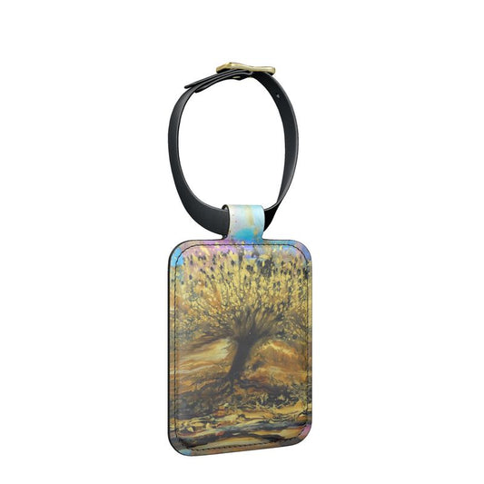 Leather Luggage Tags | "Tree of Lights" by Yoram Raanan