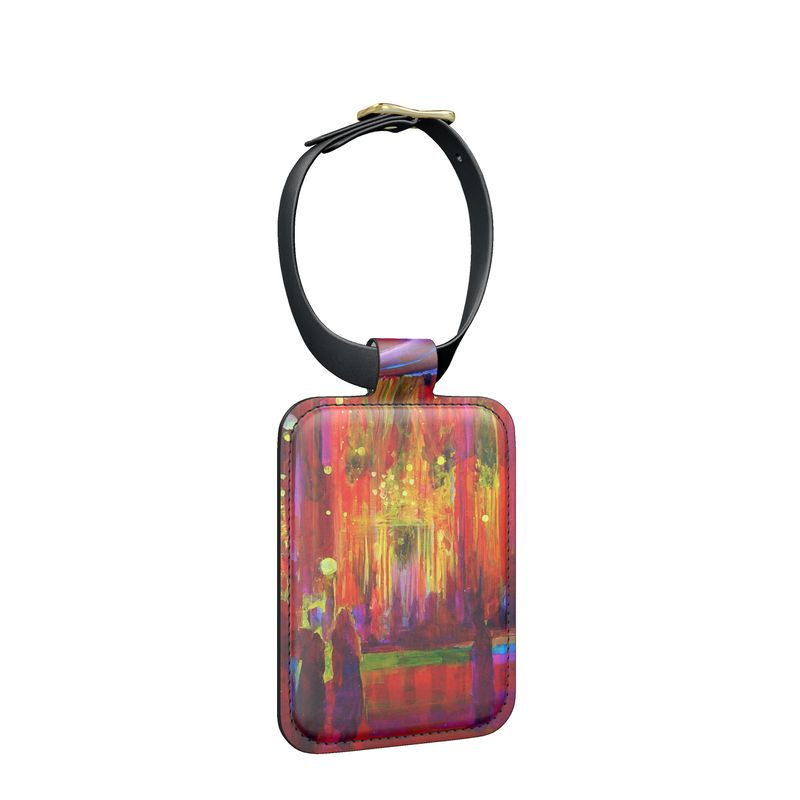 Leather Luggage Tags | "Purim Night" by Yoram Raanan