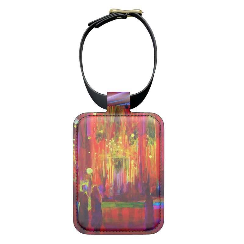 Leather Luggage Tags | "Purim Night" by Yoram Raanan