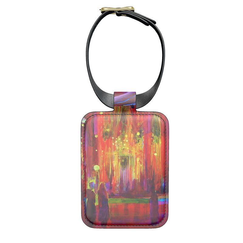 Leather Luggage Tags | "Purim Night" by Yoram Raanan