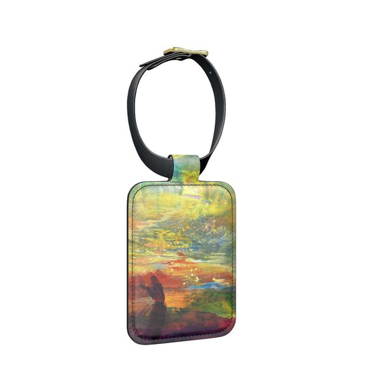 Leather Luggage Tags | "The Dance of Life" by Yoram Raanan