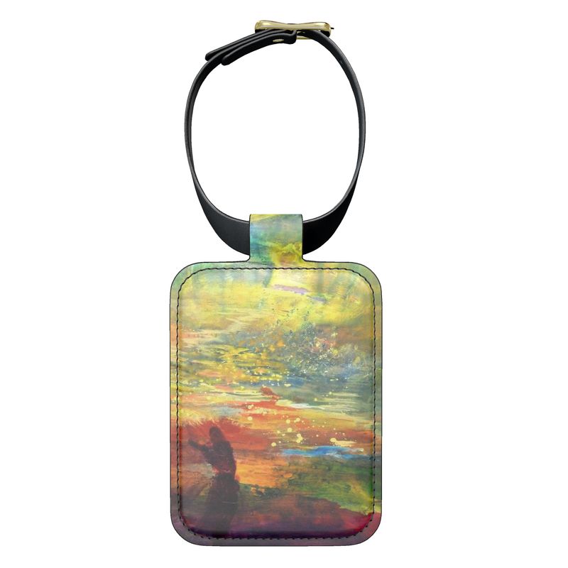 Leather Luggage Tags | "The Dance of Life" by Yoram Raanan
