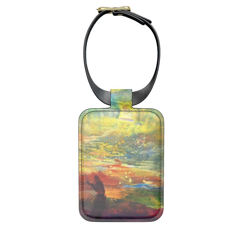 Leather Luggage Tags | "The Dance of Life" by Yoram Raanan